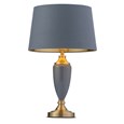 Bailey Large Juniper Blue Table Lamp with Blue/Gold Lined Shade