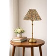 Florence Rechargeable Antique Table Lamp with Floral Pleated Coolie