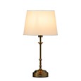 Florence Rechargeable Antique Brass Table Lamp with Cream Shade