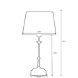 Florence Rechargeable Antique Brass Table Lamp with Cream Shade