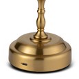 Florence Rechargeable Antique Brass Table Lamp with Cream Shade