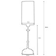 Florence Rechargeable Antique Brass Table Lamp with Ivory String Shade