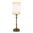 Florence Rechargeable Antique Brass Table Lamp with Ivory String Shade