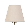 Florence Rechargeable Antique Brass Table Lamp with Natural Linen Shade