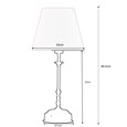 Florence Rechargeable Antique Brass Table Lamp with Natural Linen Shade