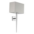 Moret Chrome Wall Light with Grey Light