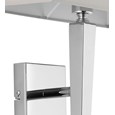 Moret Chrome Wall Light with Grey Light