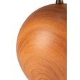 Canon Ball Walnut Print Table Lamp with Blue Gold Shade