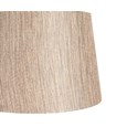 Canon Ball Walnut Print Table Lamp with Charcoal Gold Shade