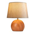 Canon Ball Walnut Print Table Lamp with Charcoal Gold Shade