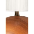 Canon Ball Walnut Print Table Lamp with Pleated Shade