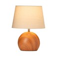 Canon Ball Walnut Print Table Lamp with Natural Shade