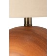 Canon Ball Walnut Print Table Lamp with Natural Shade