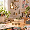 Clarity Antique Brass Reading Lamp