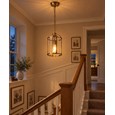 Lambert Antique Brass Single Lantern Pendant Ceiling Light