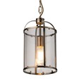 Lambert Antique Brass Single Lantern Pendant Ceiling Light
