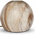 Printed Marble Ball Table Lamp with Natural Gold Lined Shade