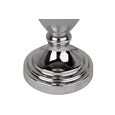 Malham Grey Ceramic Table Lamp with Matching Drum Shade - Modern Grey & Silver
