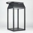 Patilo Solar/USB Rechargeable Outdoor Lantern - Black