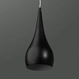 Modern Black Teardrop Pendant Ceiling Light - Adjustable Cable