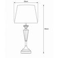 Kwartz Chrome Table Lamp with Dark Charcoal Shade