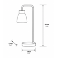 Arch Black Vintage Industrial Table Lamp with Jasmin Opal Glass Shade