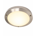 Satin Silver Opal Glass Flush Light