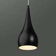 Modern Black Teardrop Pendant Ceiling Light - Adjustable Cable