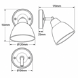 Ardley Dark Grey Switched Adjustable Directional Head  Wall Light