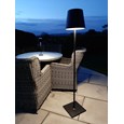 Elipta Modern Rechargeable Battery Outdoor Floor Lamp - 1.5m Tall - LED - Black