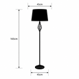 QUEENSWOOD FLOOR LAMP SILVER – GREY LINEN
