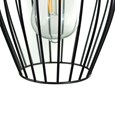 Newtown Black Single Caged Pendle Light - Modern Industrial Light