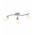 Swirl 3-Light Modern Ceiling Spotlight Bar - Satin Silver