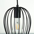 Newtown Black Single Caged Pendle Light - Modern Industrial Light