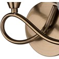Hendon Antique Brass Twin Double Wall Light with Crystal Glass Shades