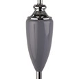 Hepburn Large Ceramic Floor Lamp with Matching Shade - Modern Grey & Silver
