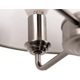 Modern Korus 3 Light Ceiling Light - Satin Silver Finish with Grey Shade