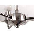 Modern Korus 3 Light Ceiling Light - Satin Silver Finish with Grey Shade
