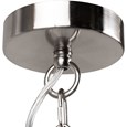 Modern Korus 3 Light Ceiling Light - Satin Silver Finish with Grey Shade
