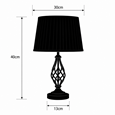 Queenswood Classic Barley Twist Table Lamp with Ivory Pleat Shade - Pewter Grey