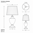Hepburn Large Cream Marble Effect Table Lamp w/Cream Pleat Shade - Cream & Gold
