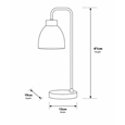 Arch Antique Brass Vintage Industrial Table Lamp with St Tropez Glass Shade