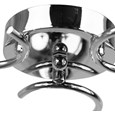 Astro Chrome 3 Light Semi Flush Ceiling Light with Clear Glass Shades