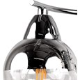 Astro Chrome 3 Light Semi Flush Ceiling Light with Clear Glass Shades