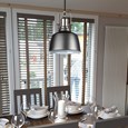 Bodmin Large Industrial Dome Pendant Gun Metal Pewter Adjustable Ceiling Light