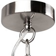 Korus Ceiling Chain 3 Light - Satin Silver Finish - Matching Natural Beige Cream