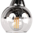 Astro Chrome 3 Light Semi Flush Ceiling Light with Clear Glass Shades