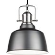 Bodmin Small Industrial Dome Pendant Gun Metal Pewter Adjustable Ceiling Light