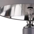 Hepburn Large Ceramic Floor Lamp with Matching Shade - Modern Grey & Silver