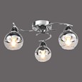 Astro Chrome 3 Light Semi Flush Ceiling Light with Clear Glass Shades